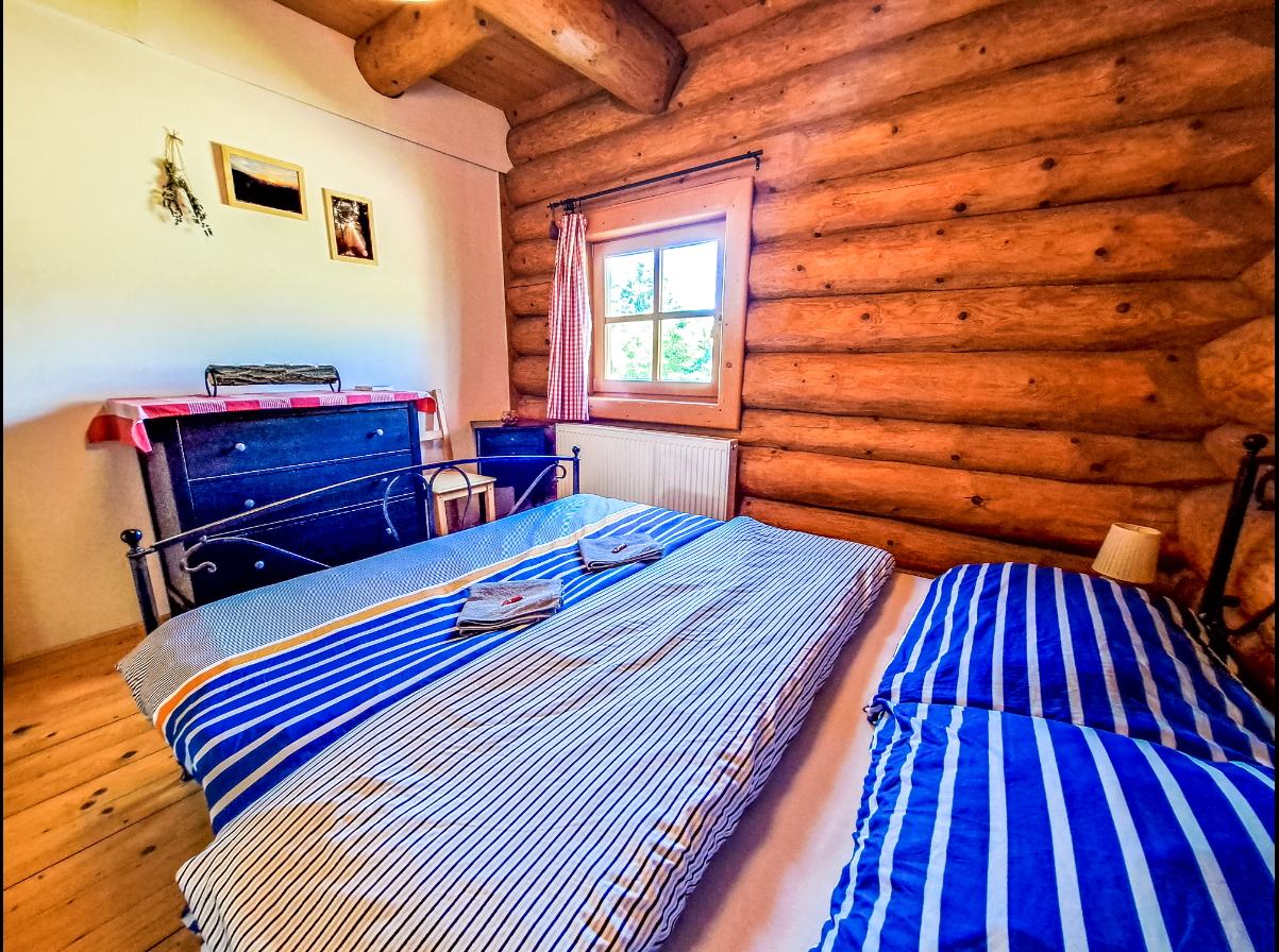 Comfortable bedroom with natural light